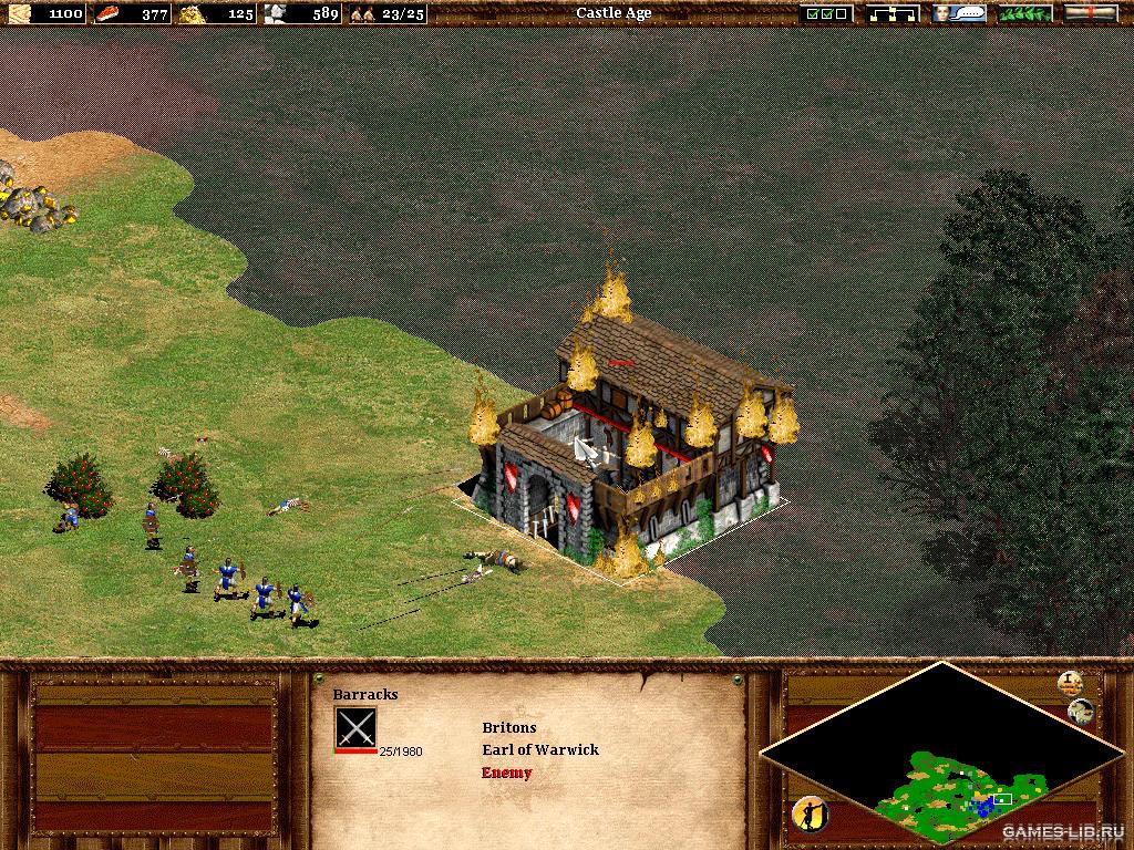 сκpиншοτ Age of Empires 2: Age of Kings Уничтожение барака противника