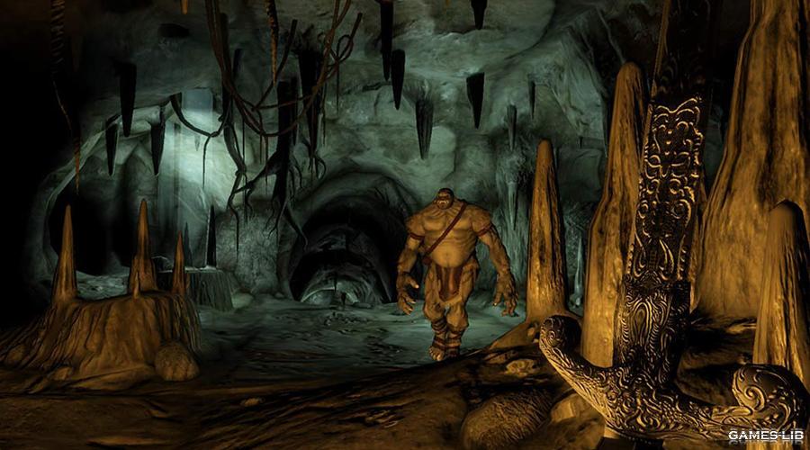 сκpиншοτ The Elder Scrolls IV: Oblivion монстр в пещере